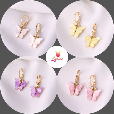Amber Brass Huggie Earring