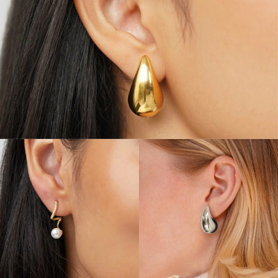 NAYOKAA Vibrant Gemstone & Pearl Earrings Combo Alloy Earring Set