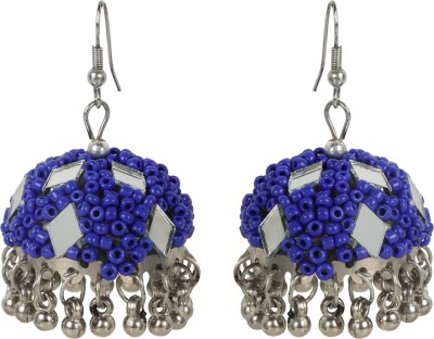 Nirvani Drop jhumka mirror earring for women and girl's German Silver Jhumki Earring
