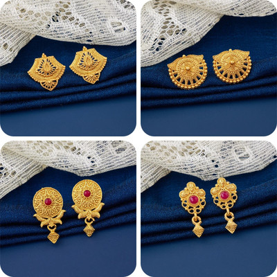 Makezak bestseller Combo of 4 Traditional Brass Earring Set