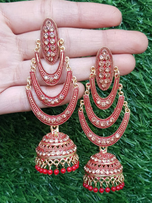 jewllery design Fancy Moon Bali Alloy Chandbali Earring Alloy Chandbali Earring