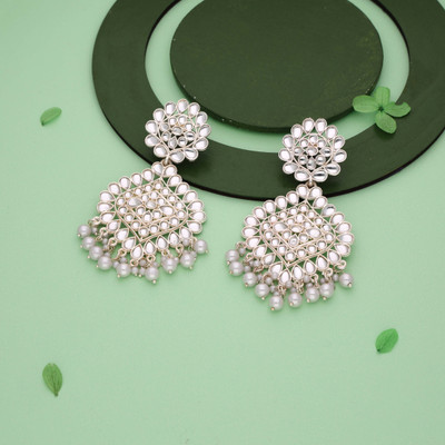 Alasca Gold Polish Drop & Danglers Earring Diamond Brass Drops & Danglers