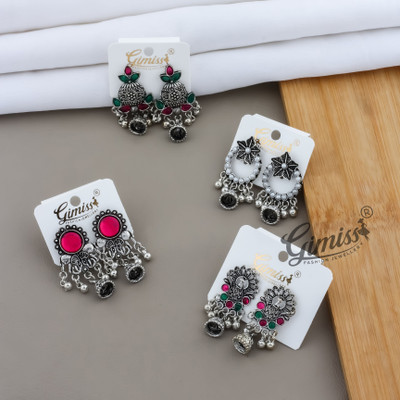 Gimiss Traditioal & Eesigner rring for Women and Girl Lightweight Daily Wear Earring Alloy Earring Set, Drops & Danglers, Hoop Earring, Jhumki Earring, Magnetic Earring