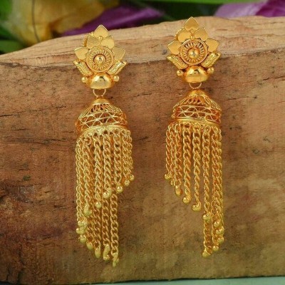 NNBBUSINESS Handcrafted Earrings for the Modern Woman Agate Brass Jhumki Earring