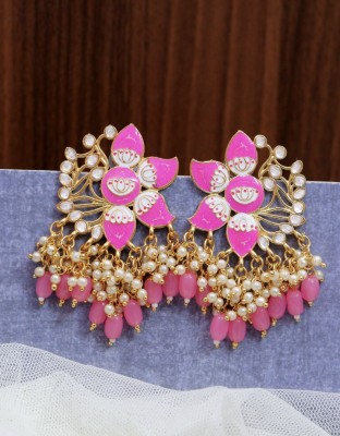 JEWERICHE Appealing Half Lotus Design Stud Earring For Girls & Women Party Wear Earring Alloy Stud Earring