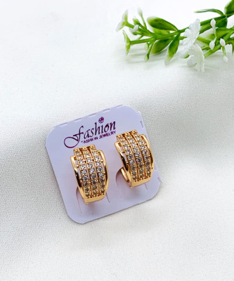 Diamond Brass Earring Set