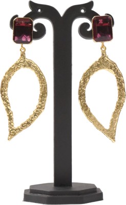 JHUMKARANI 18k Gold Plated Leaf Shape Earrings Brass Jhumki Earring