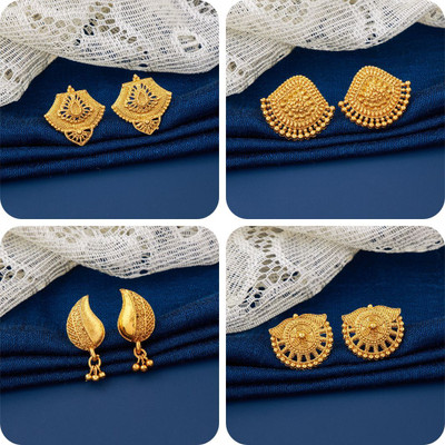 Makezak bestseller Combo of 4 Traditional Brass Earring Set