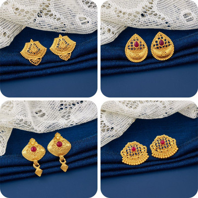 Makezak bestseller Combo of 4 Traditional Brass Earring Set