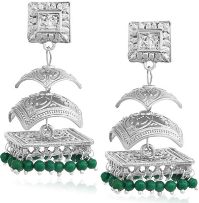 Sukkhi Glimmery Oxidised Chandelier Earring Alloy Chandbali Earring