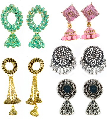 FINXFlyWithoutWings Combo of 5 Pair Trendy Earrings for Girls & Women (Random Color) Alloy, Brass Drops & Danglers, Stud Earring