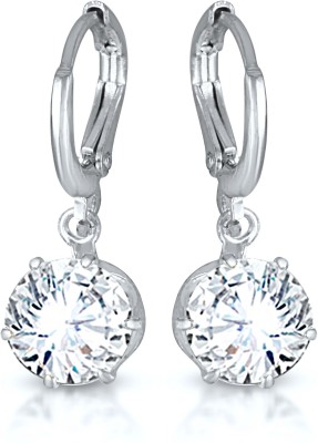 VIVASTRI Vivastri's Premium & elegant Crystal Diamond Rhodium Plated Drop Earrings Crystal Alloy Drops & Danglers