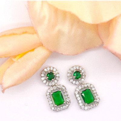 Charms Designer Crystal Diamond Alloy Drop Earring Alloy Drops & Danglers