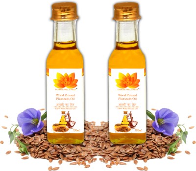 dorjee wellness Flaxseed Oil(Alsi Ka Tel)Combo Of 2 Glass Bottle(100 ml+100 ml) Flaxseed Oil Glass Bottle(100 ml)