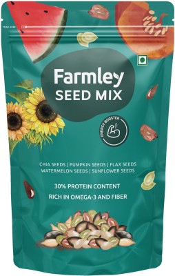 Farmley Seed Mix Protein Rich Snacks Sunflower Seeds, Pumpkin Seeds, Watermelon Seeds, Brown Flax Seeds, Chia Seeds(200 g)