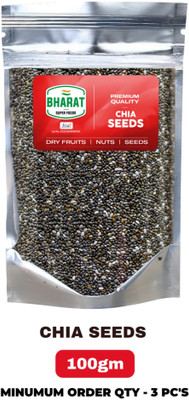 Bharat Super Foods Premium Raw Chia Seeds - Edible Seed for Weight Loss - 100gm(100 g)