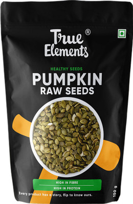 True Elements Raw Pumpkin Seeds, AAA Grade Jumbo High in Protein, Healthy Pumpkin Seeds(150 g)