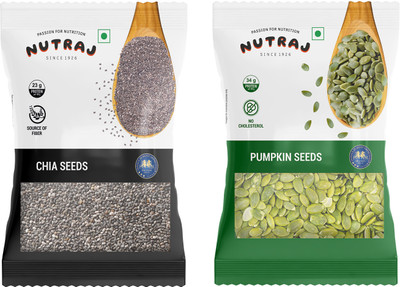 Nutraj Seeds Combo Pack 200g, Seeds for Eating, Unroasted Chia Seeds, Sunflower Seeds(2 x 50 g)