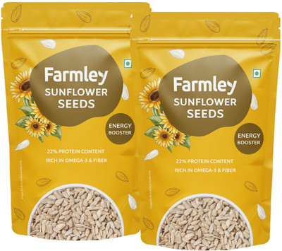 Farmley Premium Sunflower Seeds 400g Sunflower Seeds  (400 G, Pack Of 2) For Rs. 179 @ 69 %