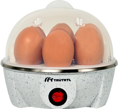 truTRTL Smart 7-Egg Boiler Marble Marble Finish Egg Cooker(White, 7 Eggs)