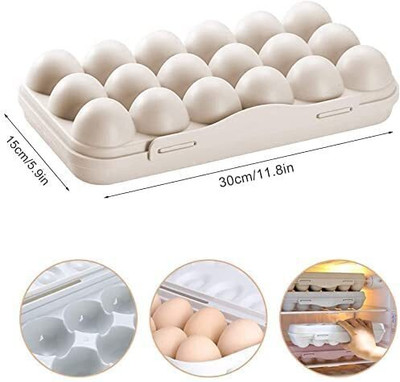 daesgesage Plastic Egg Container  - 1.5 dozen(Clear)