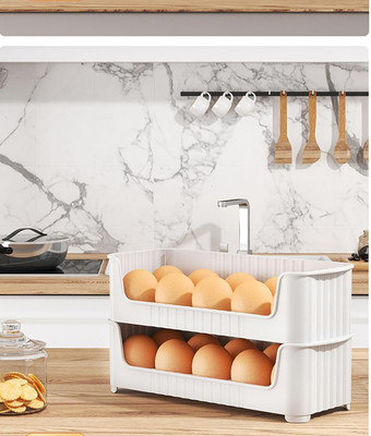 sampware Plastic Egg Container  - 1.5 dozen(White)