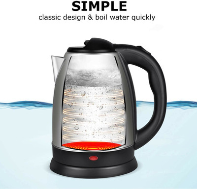 MAITRI ENTERPRISE ® Hot Water Pot Portable Boiler Tea Coffee Heater Cordless Electric Kettle M461 Beverage Maker(1.94609999999999 L, Silver)