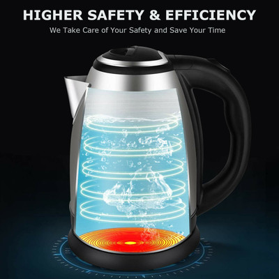NIMYANK Electric Kettle/Tea Kettle/Tea and Coffee Maker/Milk Boiler/Water Boiler Beverage Maker(2 L, Silver , Black)
