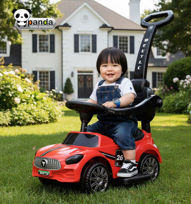 PANDA BABY PRODUCTS Beetle Plus With Music and lights Car Non Battery Operated Ride On(Red)