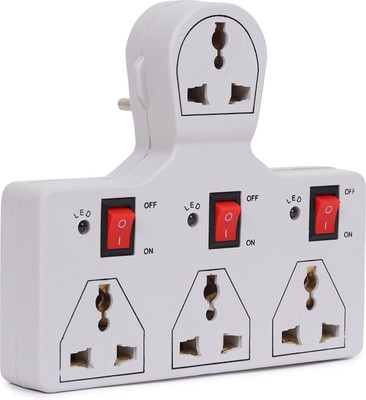 Saubhagye 4 UNIVERSAL SOCKET 3 SWITCH MULTI PLUG EXTENSION BOARD 4  Socket Extension Boards(Beige, 0 m)