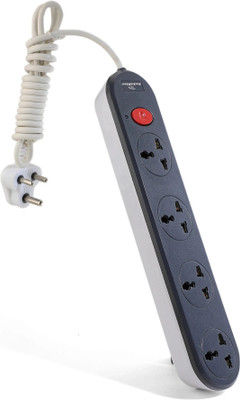 Indorise Indorise Multipurpose Power Strip 2 Meter Wire Length 4  Socket Extension Boards(Black, 2.1 m)