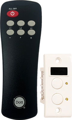 DOTT Non-Modular Remote Control Switch for 1 Light and 1 Fan with Speed Regulation| 5 A One Way Electrical Switch(Pack of 1 Number of Switches - 1)