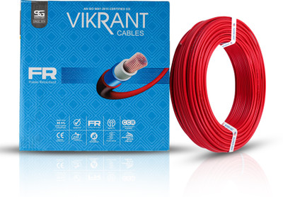 SUPER GEC Vikrant Electric Wires and Cable | FR PVC Insulated | CCR Copper | House Wire 0.75 sq/mm Red 64 m Wire(Red)