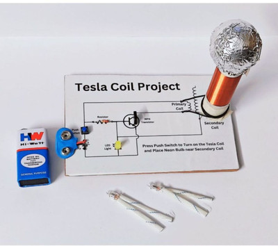 Esptronics Tesla Coil Science Project Experiment Kit Working Model for Class 12 Students Electronic Components Electronic Hobby Kit