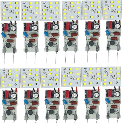SG Flash 9 Watt IC HPF Led Driver With MCPCB Raw Material (Pack of 12)For 9w Led Bulb Light Electronic Hobby Kit