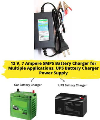 TechSupreme Premium 12 Volt 2Amp Battery Charger SMPS for UPS Inverter 88 Ah Battery for Car & Bike