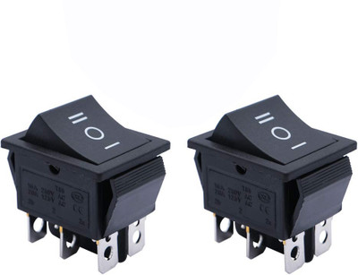 STEMFUSION Rocker Boat Switch, 2 Pcs DPDT 6 Pins heavy duty Rocker Power Switch Electronic Components Electronic Hobby Kit