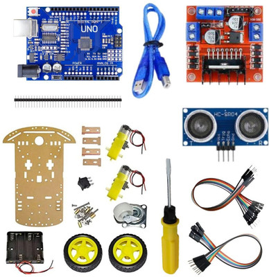 ROBO 2WD Obstacles Avoiding Robot DIY kit || Robot Hobby Kit Electronic Components Electronic Hobby Kit