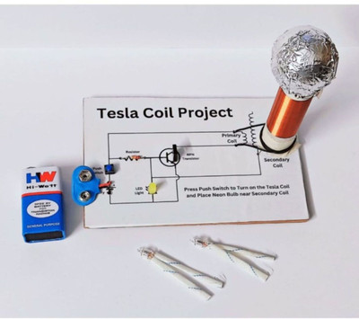 Esptronics Electromagnetic Induction Tesla Coil Project Working Model Class 12 Students Electronic Components Electronic Hobby Kit