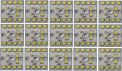 SHIVSHAKTI 15 Pcs 9 Watt MCPCB LED Bulb Raw Material CoolDay WHITE Color Light Electronic Hobby Kit
