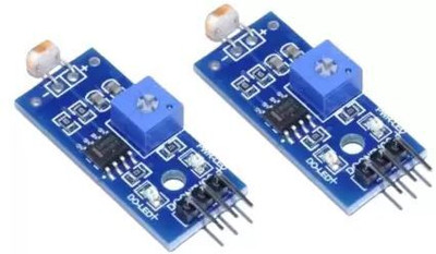 ERHIndia 2 Pcs LDR Sensor Module Blue Obstacle Sensing Line Electronic Components Temperature Sensor and Controller Electronic Hobby Kit