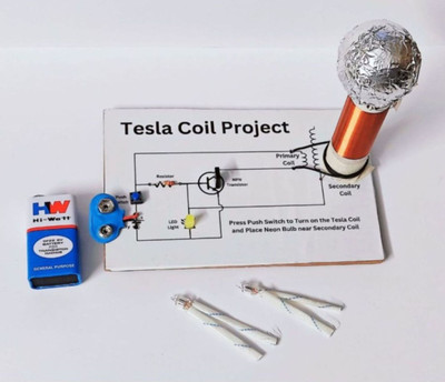 Esptronics Electric Generator Working Model Tesla Coil Project Class 12, 10 Students(Multicolor)