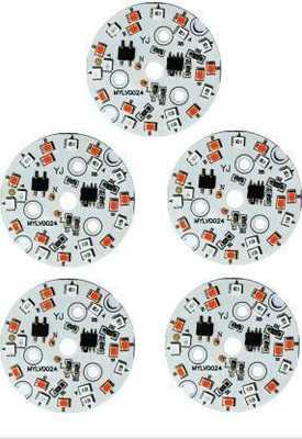SHIVSHAKTI 5 Pcs 220V AC Red,Blue,Pink DOB Switch ON/OFF CLR Changing LED Material MCPCB Light Electronic Hobby Kit