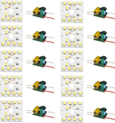 SHIVSHAKTI ( PACK OF 10) 9WATT MCPCB 9WATT DRIVER LED BULB RAW MATERIAL Light Electronic Hobby Kit