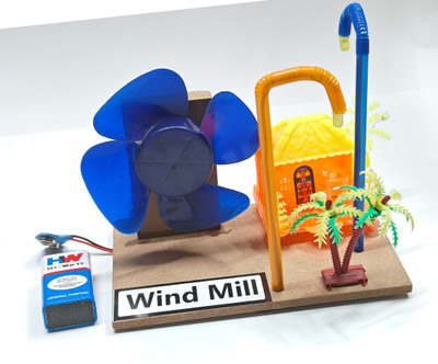 Esptronics Wind Mill Project for School Student Science Working Model Experiment Kit(White)