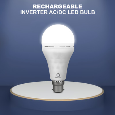 Glowing Night 12W LED AC/DC Inverter Bulb with Integrated Battery for Backup and Flicker-Free 2 hrs Bulb Emergency Light(White)