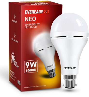 EVEREADY 9 W Inverter Round B22 D Inverter Bulb(White)