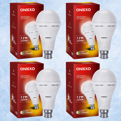 ONIEXO Charging Emergency Bulb-12W-07 4 hrs Bulb Emergency Light(White)