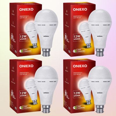 ONIEXO Charging Emergency Bulb-12W-08 4 hrs Bulb Emergency Light(White)