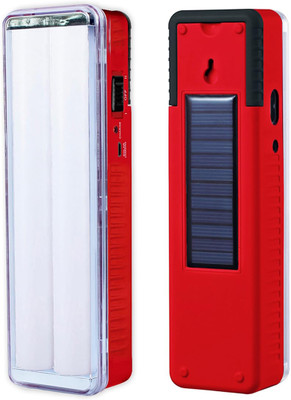 Sanjana Collections Solar Two Tube Bright White Light 2 Mode 6 Hr Backup 6 hrs Lantern Emergency Light(Multicolor)